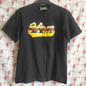 Denim Tears Unisex Black Cotton T-Shirt With Graphic Lettering